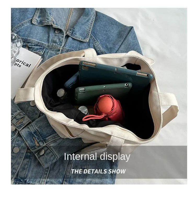 2-in-1 Canvas Tote Bag with Coin Purse