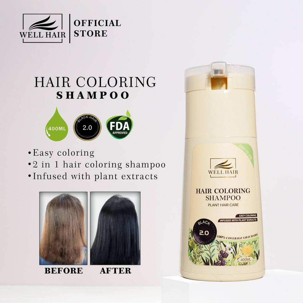 WELL HAIR Color Shampoo 2.0 Black