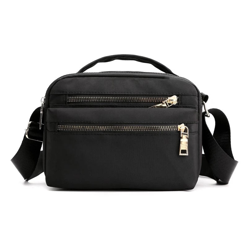 Multi Pocket Waterproof Nylon Messenger Crossbody Bag
