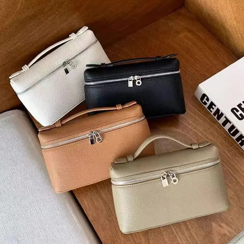 Leather Lunch Box Style Bag