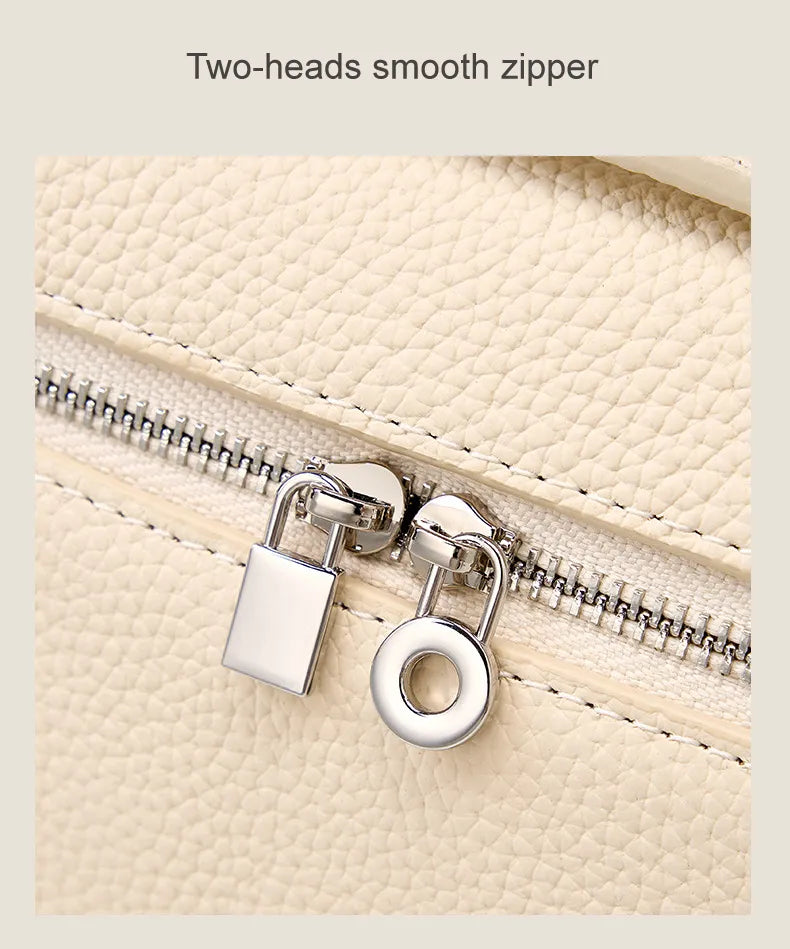 Leather Lunch Box Style Bag