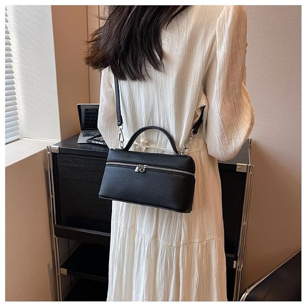 Leather Lunch Box Style Bag