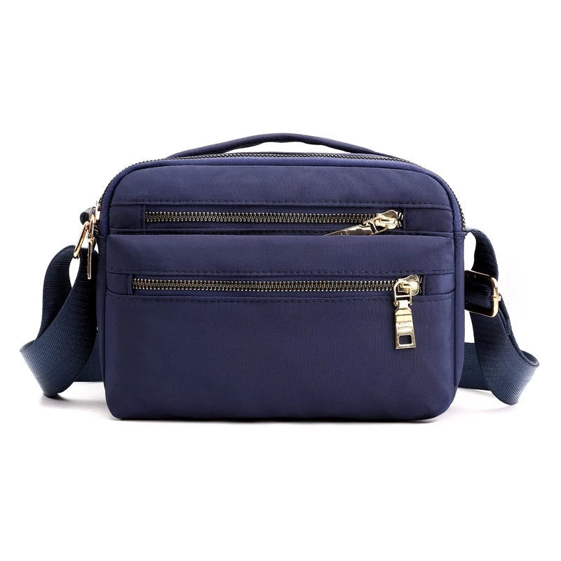 Multi Pocket Waterproof Nylon Messenger Crossbody Bag