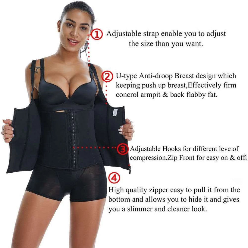 Women's Body Shaper Waist Trainer Corset Vest