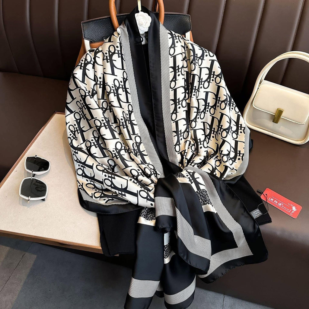 Long Printed Fashion Silk Scarf