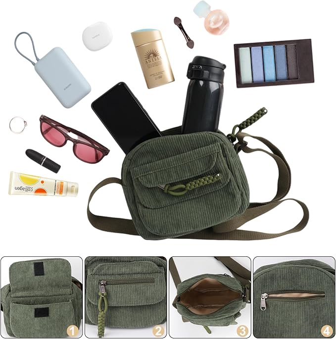 Corduroy Crossbody Bag