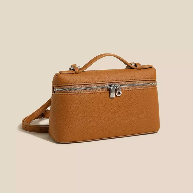 Leather Lunch Box Style Bag