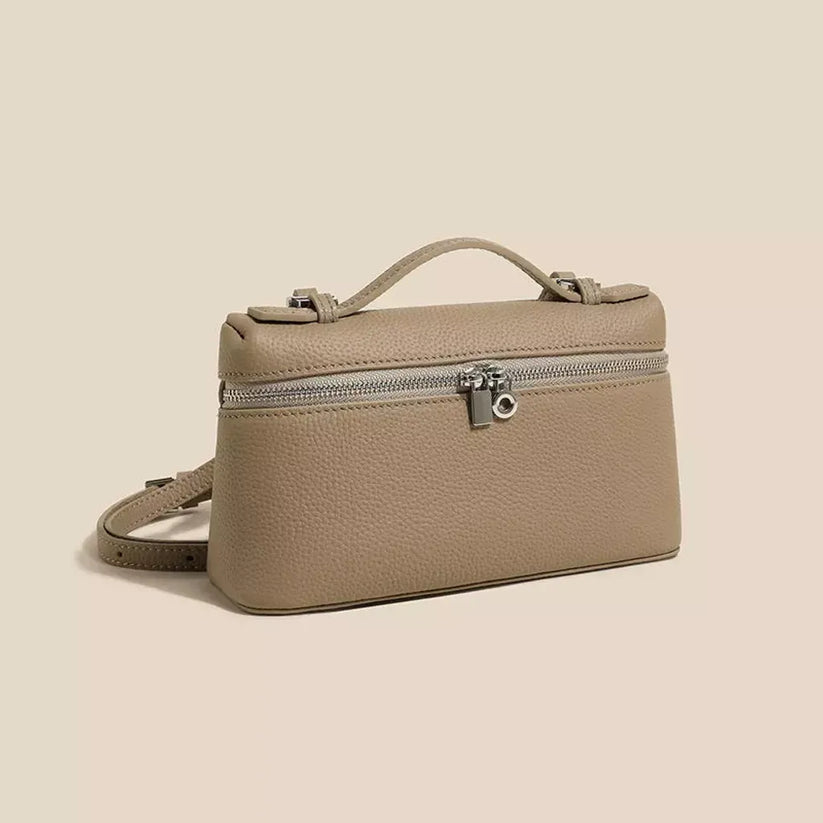 Leather Lunch Box Style Bag