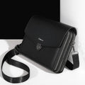 Men's Leather Multiple Compartments Sling Bag
