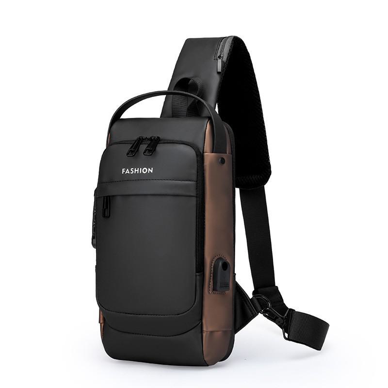 Anti-theft Waterproof Chest Bag with USB Charging Port