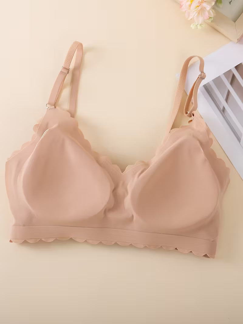 Scallop Trim Wireless Bra