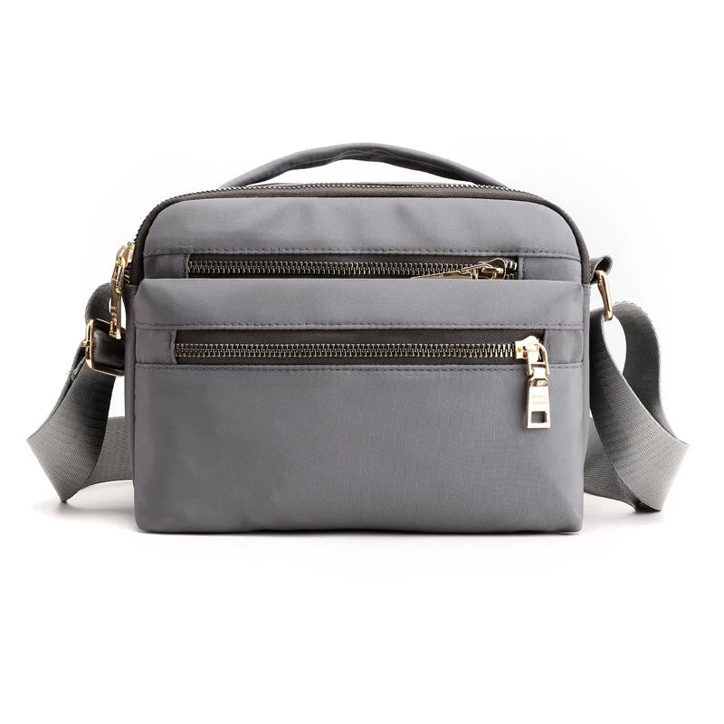 Multi Pocket Waterproof Nylon Messenger Crossbody Bag