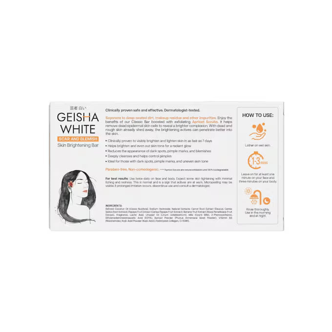 GEISHA WHITE Intense Bar 65g x 3