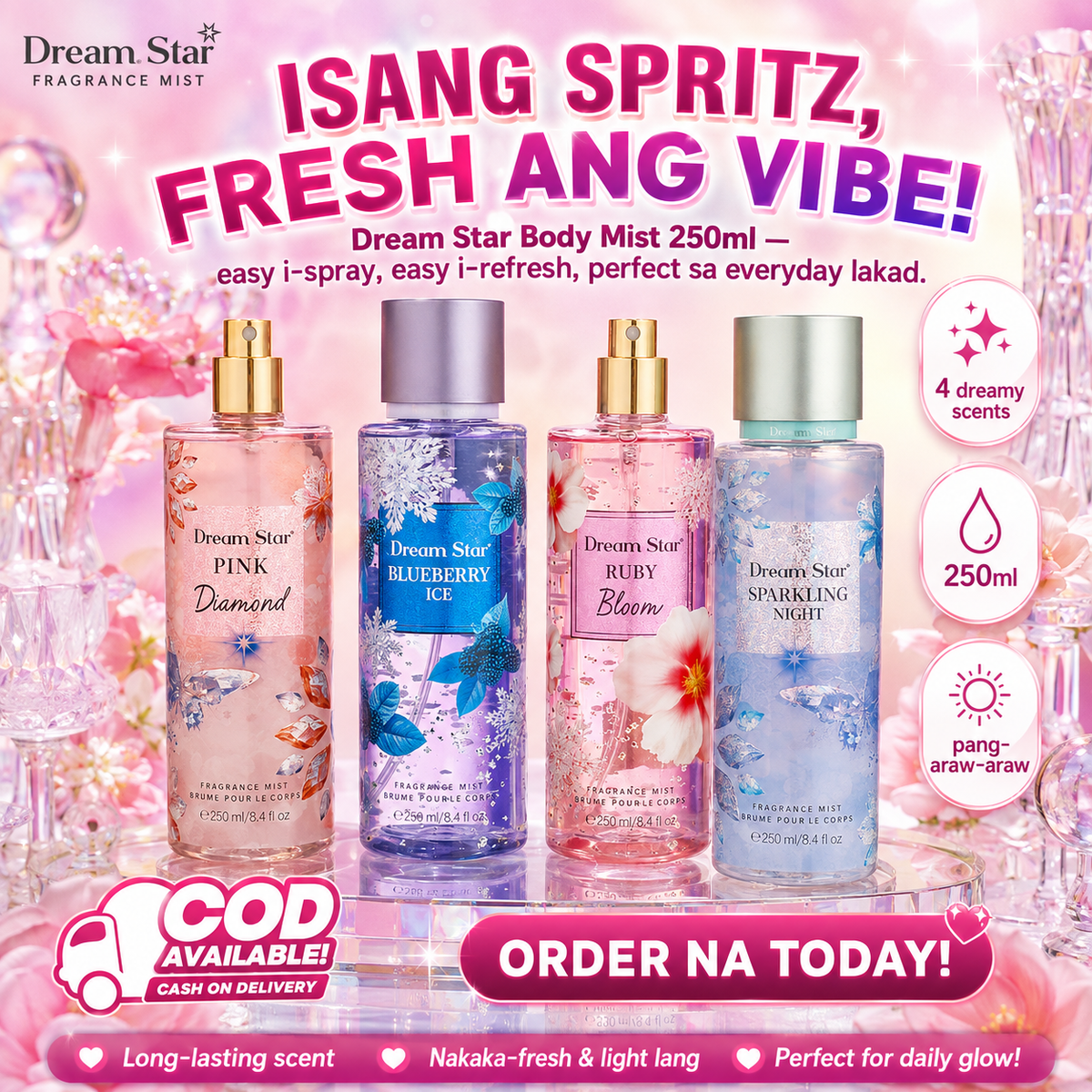 DREAM STAR Body Mist Fragrance 250ml