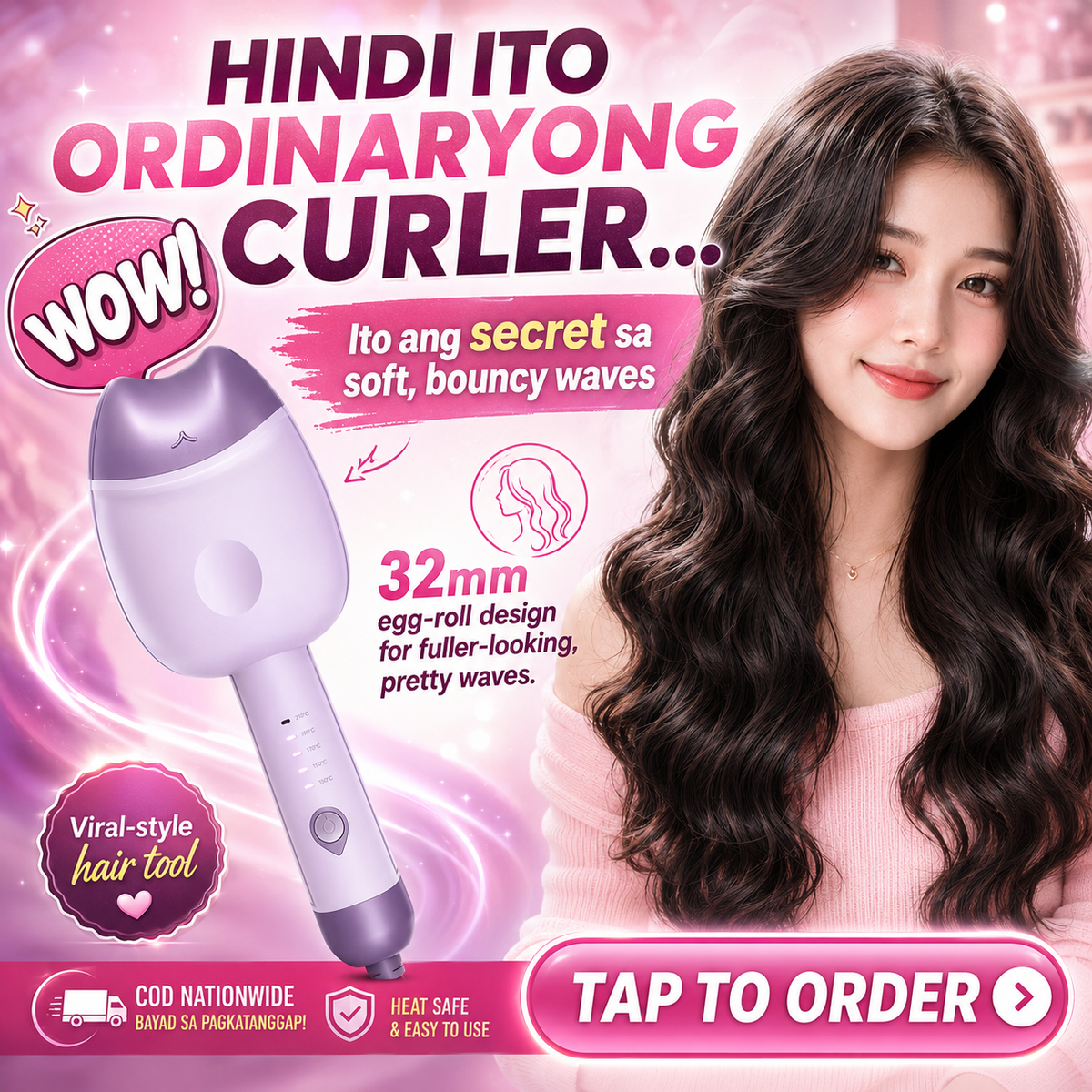 32mm Egg Roll Curling Iron