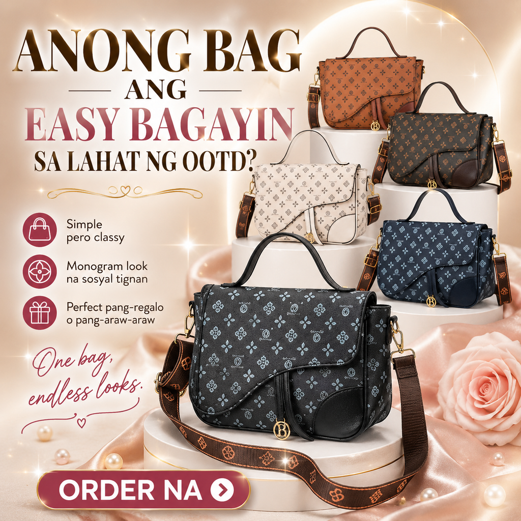 Luxury Curved-Flap Monogram Sling Bag