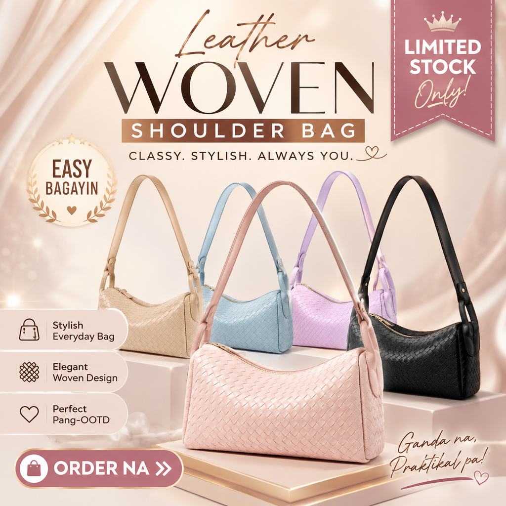 Leather Woven Shoulder Bag