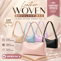 Leather Woven Shoulder Bag