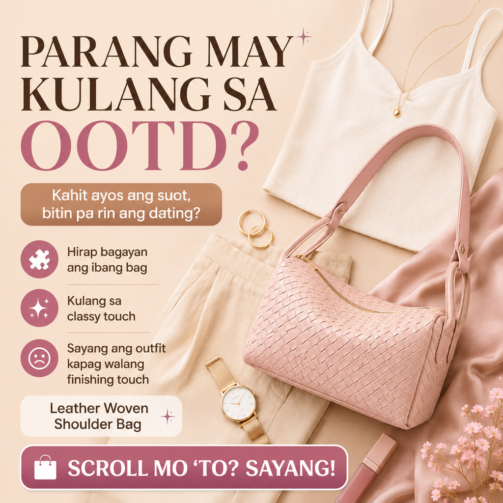 Leather Woven Shoulder Bag