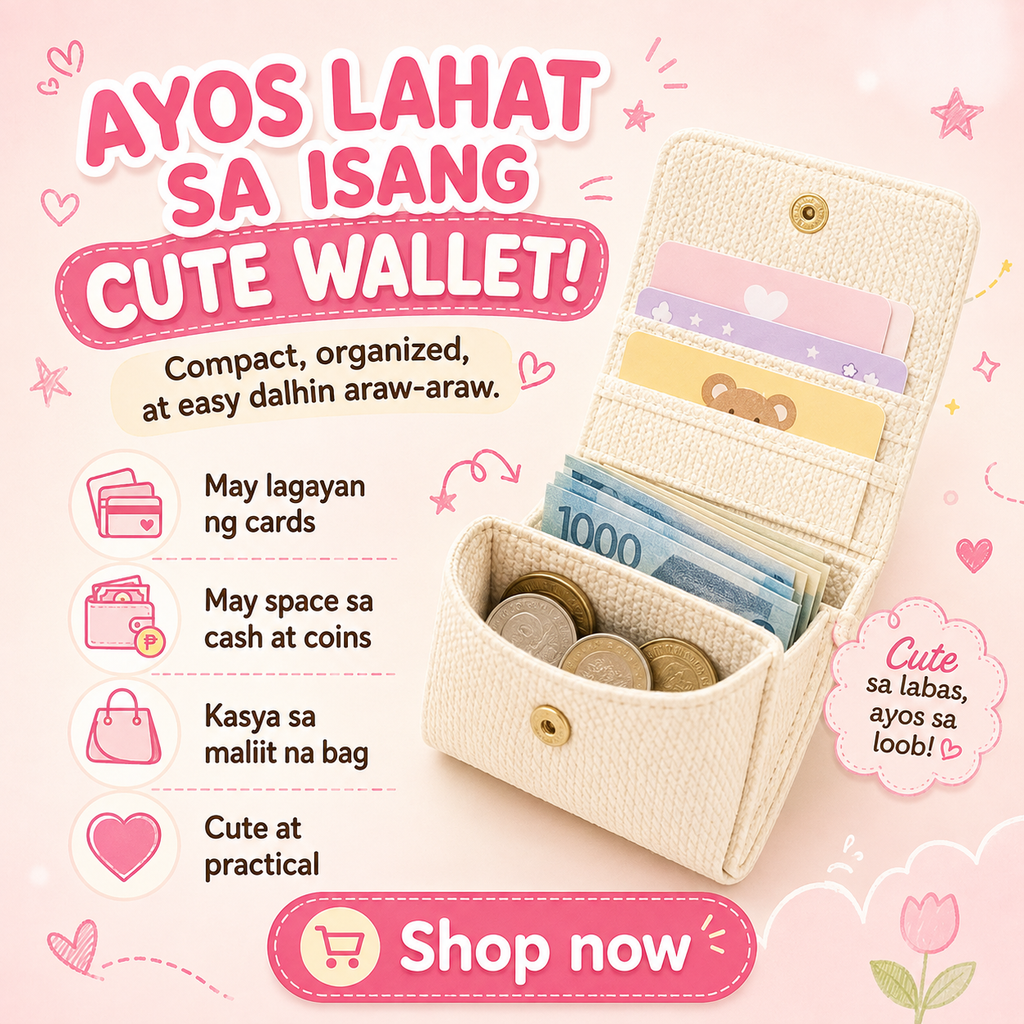 Women's Trifold Bear-Embroidered Wallet