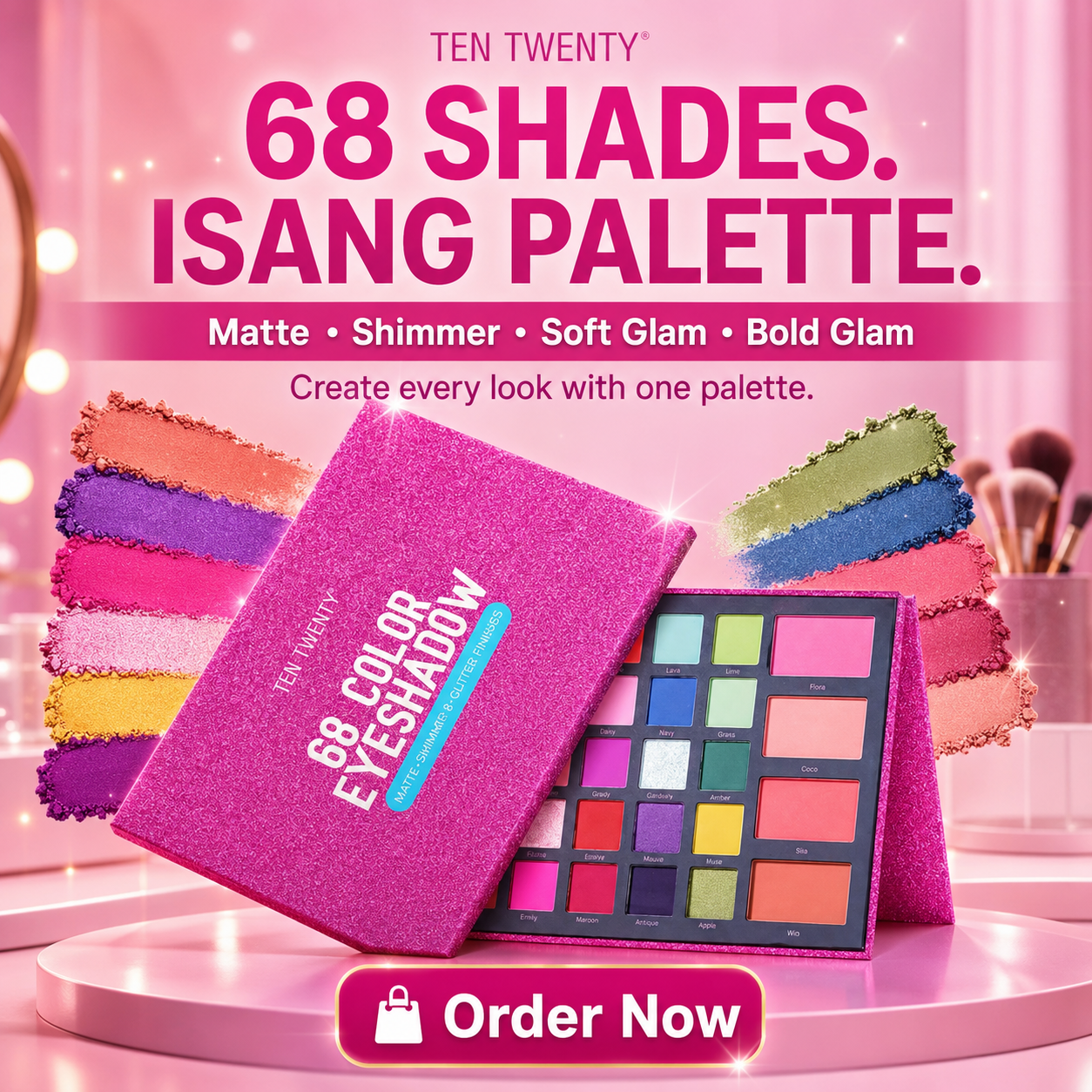 TEN TWENTY 68 Color Eyeshadow Palette