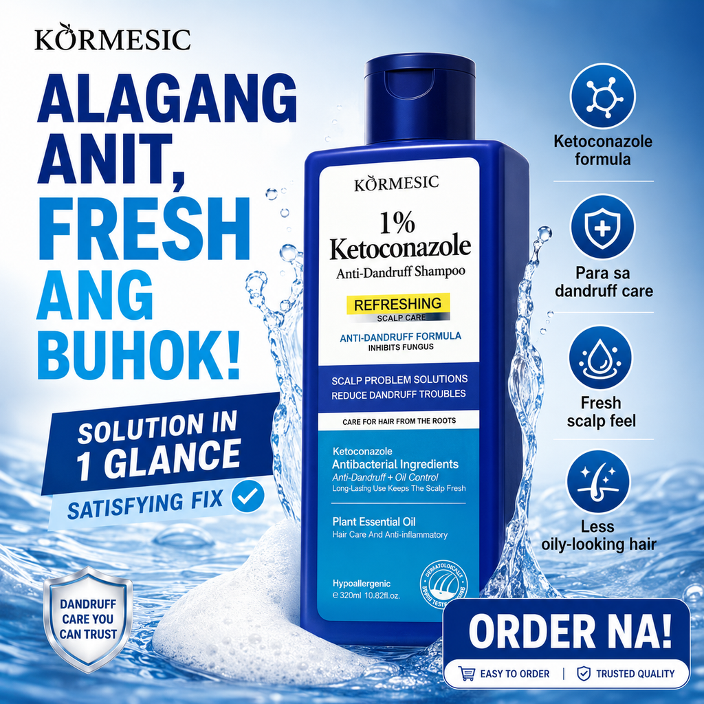 KORMESIC Anti-Dandruff Ketoconazole Shampoo for Scalp Treatment and Oil Control