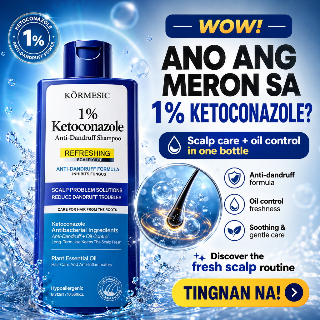 KORMESIC Anti-Dandruff Ketoconazole Shampoo for Scalp Treatment and Oil Control