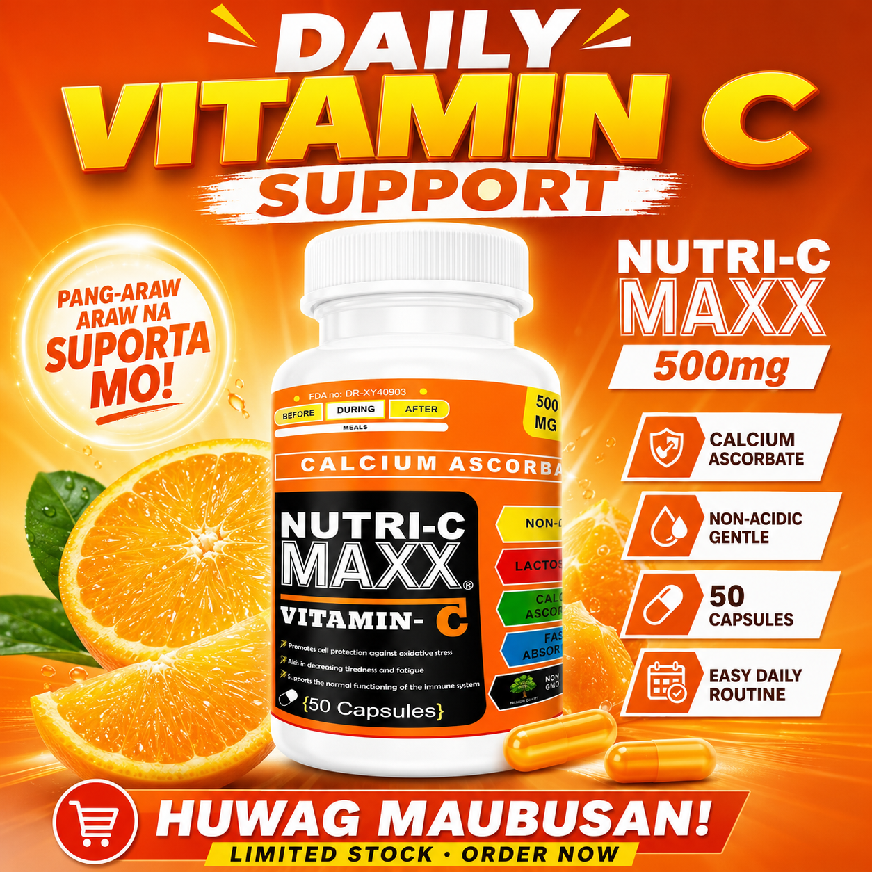 NUTRI-C MAXX Vitamin C (50 Capsules)