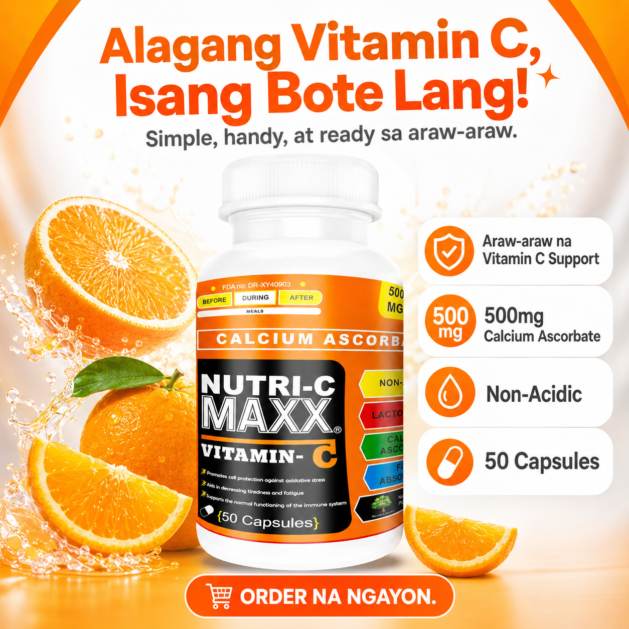 NUTRI-C MAXX Vitamin C (50 Capsules)