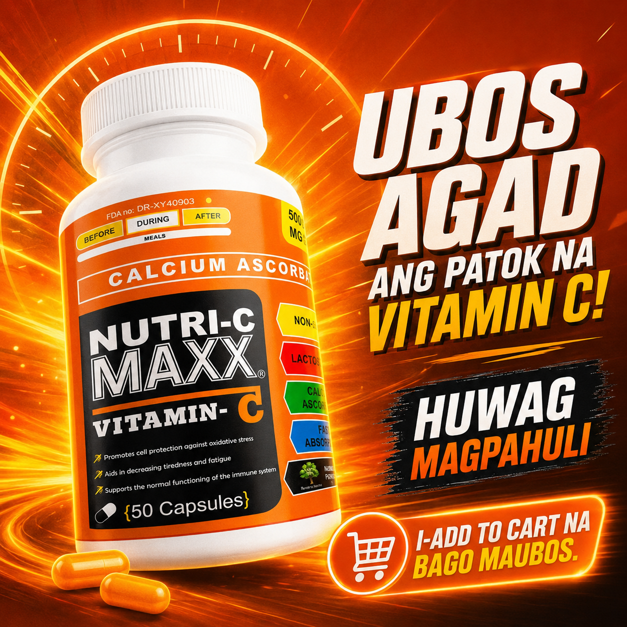 NUTRI-C MAXX Vitamin C (50 Capsules)
