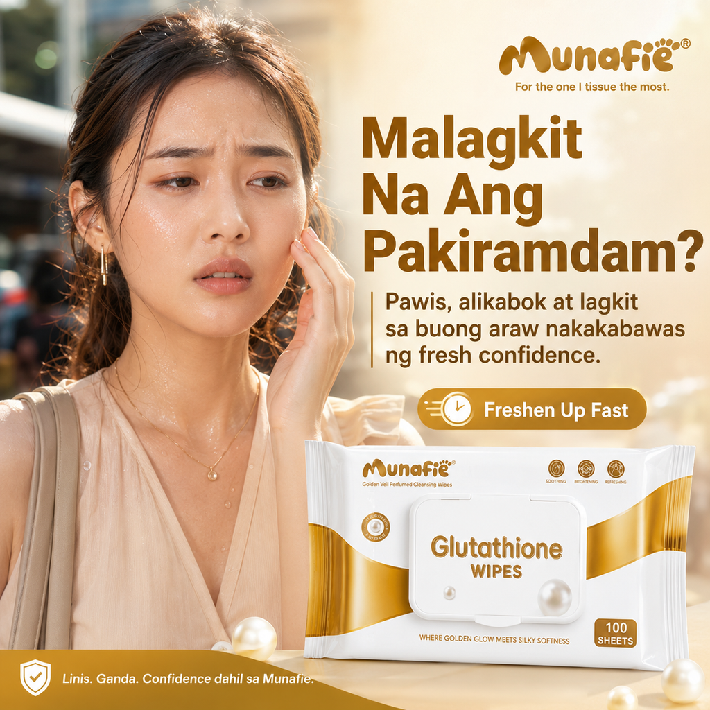 MUNAFIE Glutathione Wet Wipes 100sheets