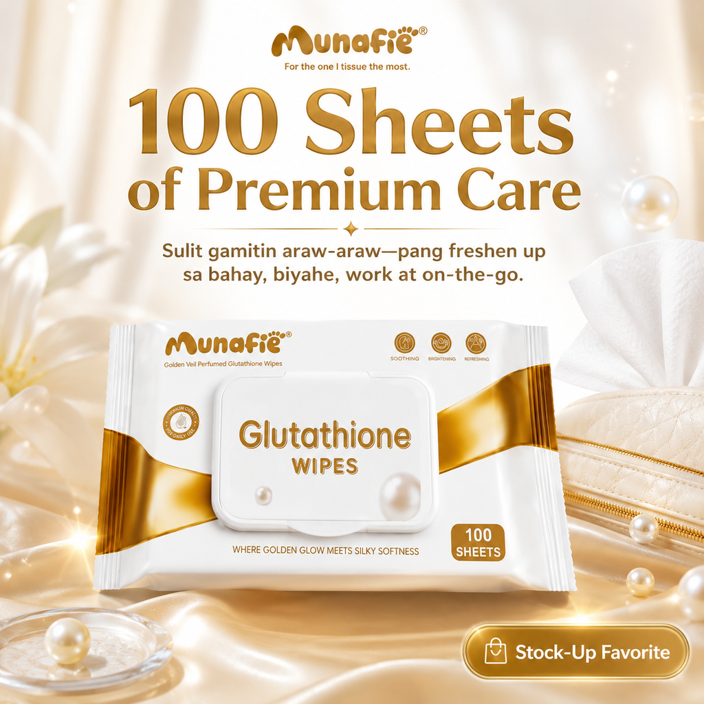 MUNAFIE Glutathione Wet Wipes 100sheets