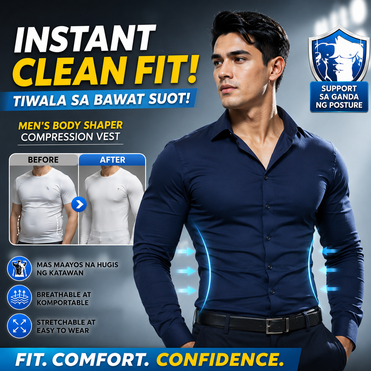 Men's Body Shaper Compression Vest