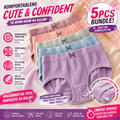 5PCS Antibacterial Hip Lifting Stretch Panty Bow Design