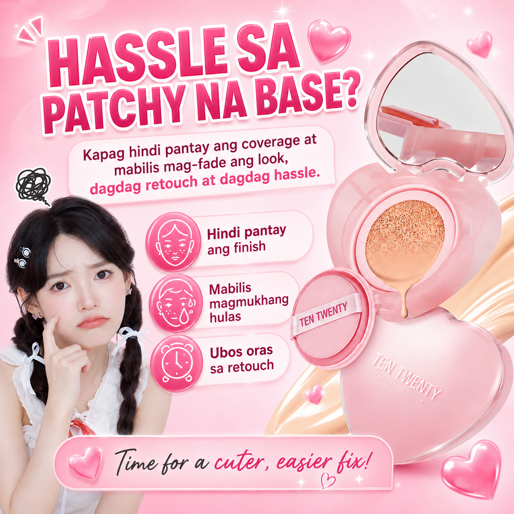 TEN TWENTY Full Coverage Heart Cushion with SPF50
