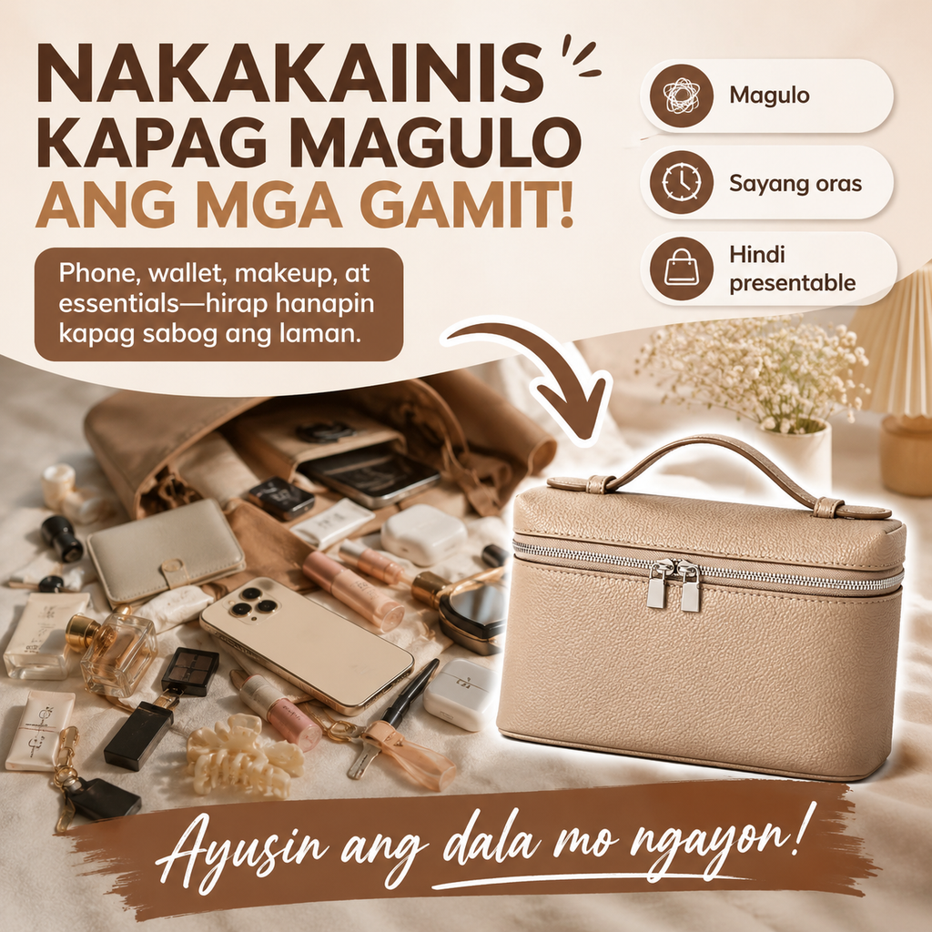 Leather Lunch Box Style Bag