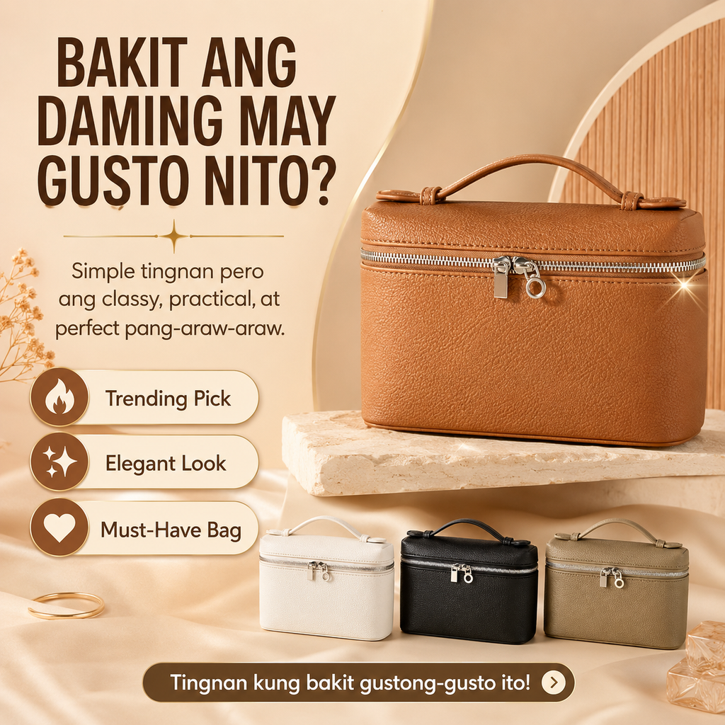 Leather Lunch Box Style Bag