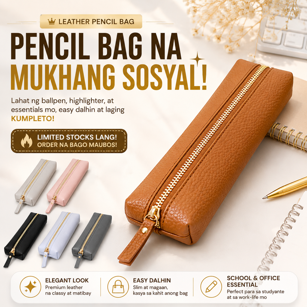 Leather  Pencil Bag