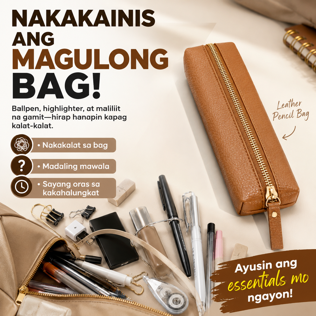 Leather  Pencil Bag
