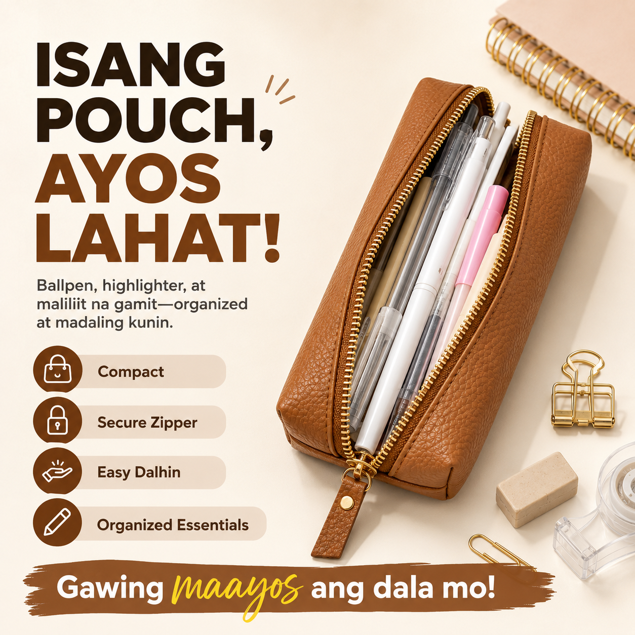 Leather  Pencil Bag