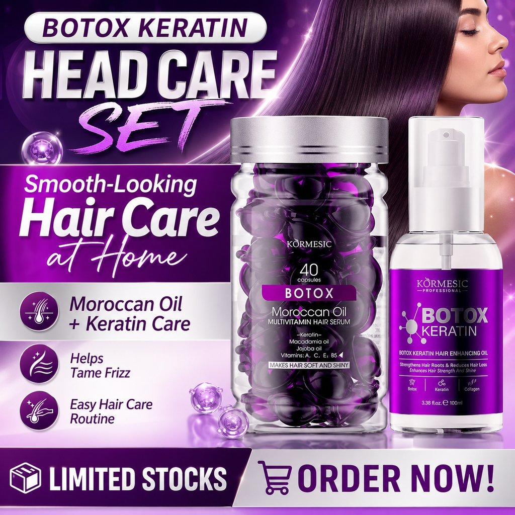 Kormesic Botox Keratin Head Care Set – Moroccan Oil Hair Repair Treatment