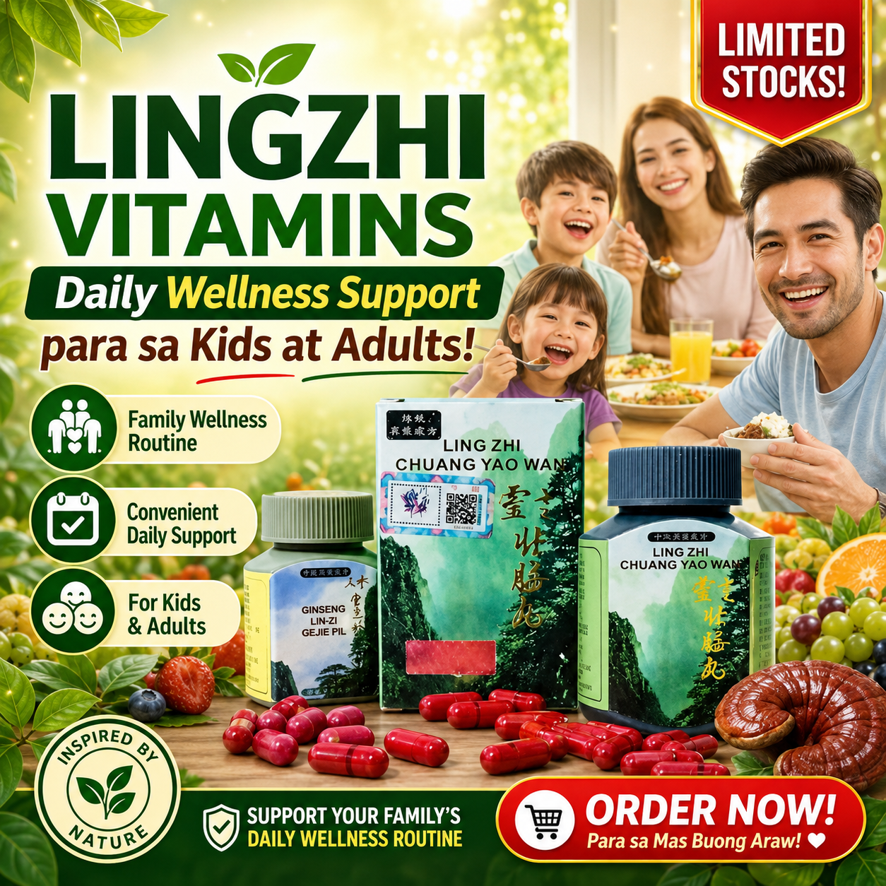 Lingzhi Vitamins for Kids and Adult