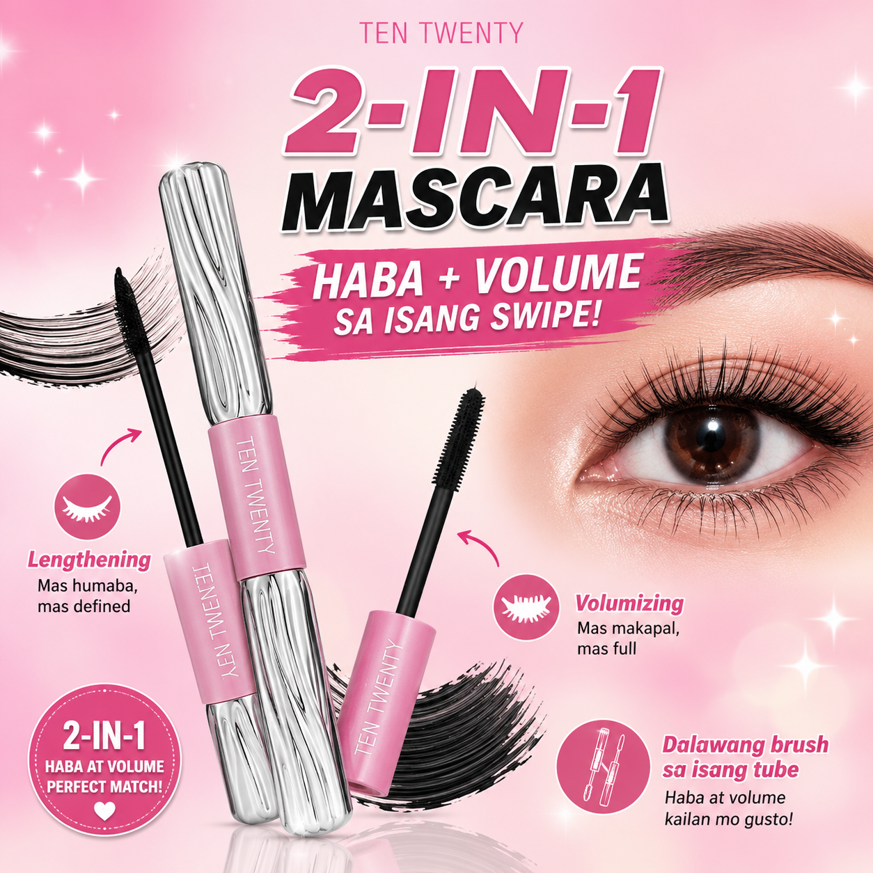 TEN TWENTY 2-in-1 Mascara