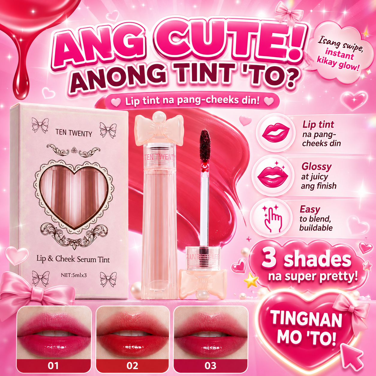 TEN TWENTY Cheek & Lip Serum Tint