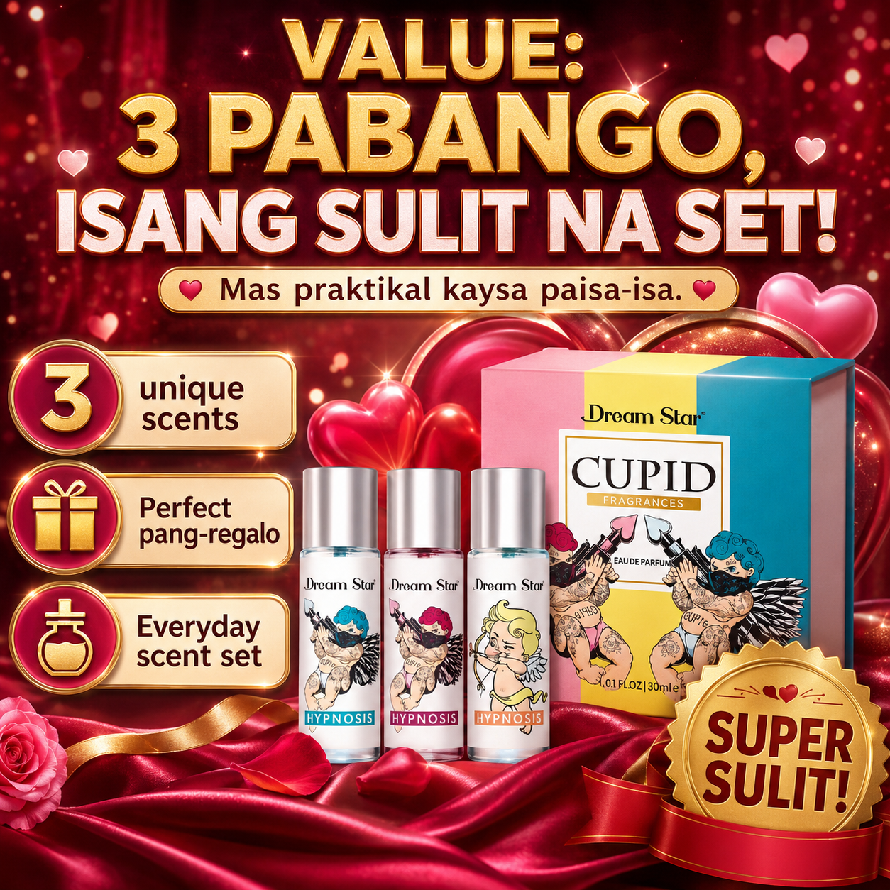 DREAM STAR Cupid Perfume 3pcs Set 30ml