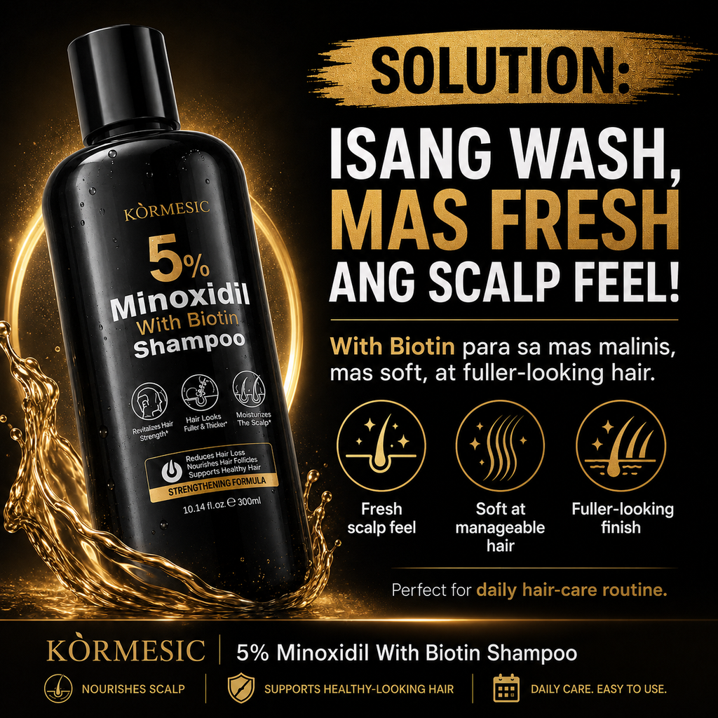 KORMESIC 5% Minoxidil with Biotin Shampoo & Conditioner