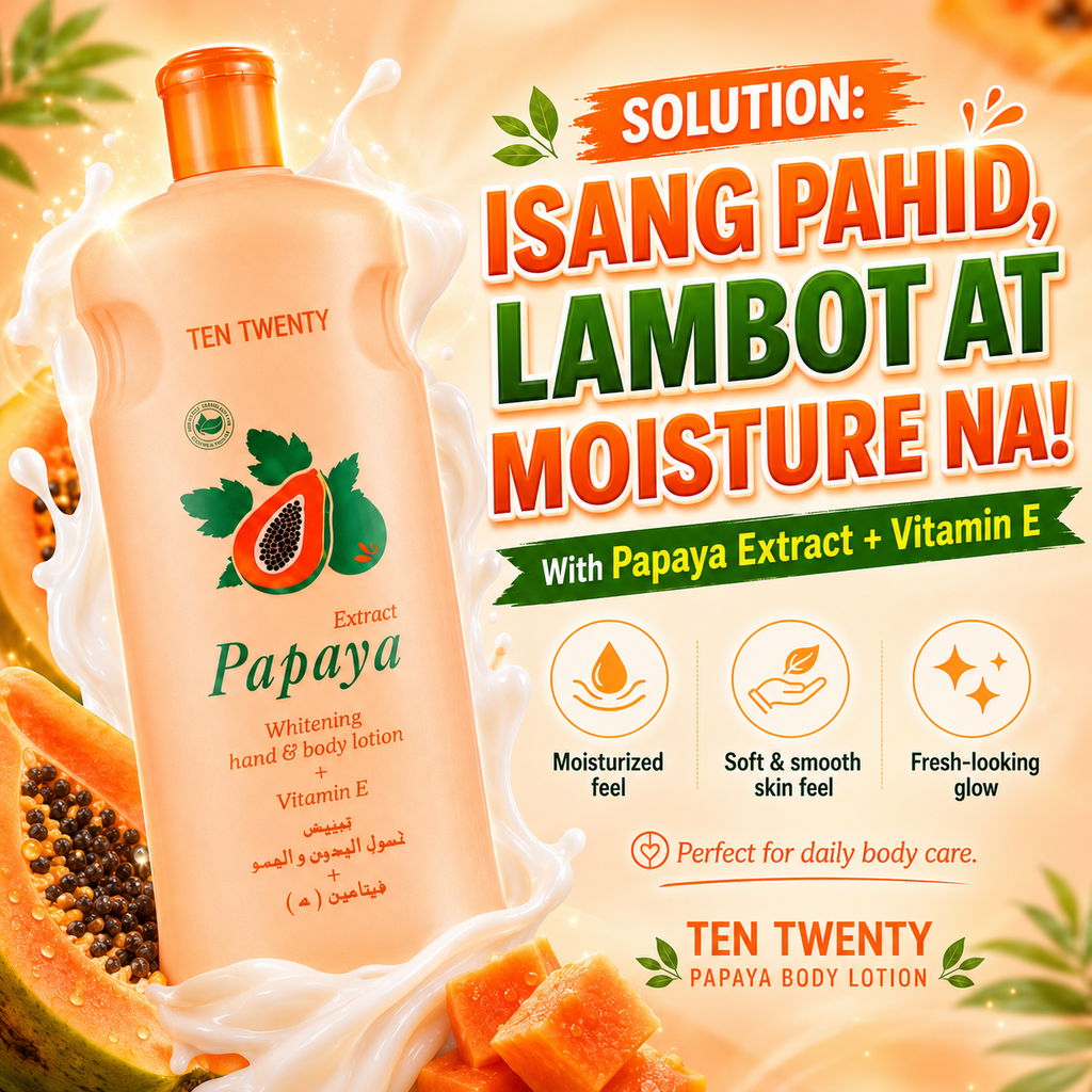 TEN TWENTY Papaya Whitening Body Lotion + Vitamin E