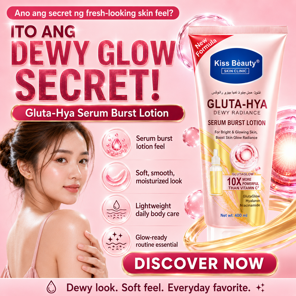 KISS BEAUTY Gluta Hya Dewy Radiance Serum Burst Lotion 400ml