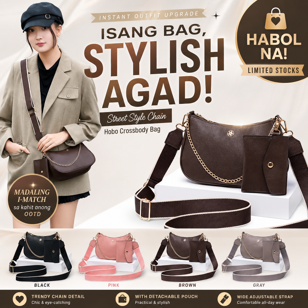 Street Style Chain Hobo Crossbody Bag