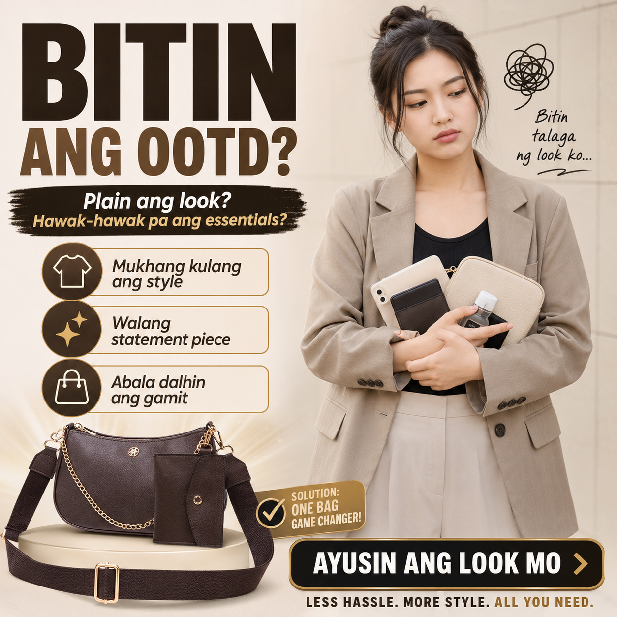 Street Style Chain Hobo Crossbody Bag